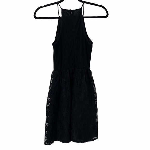 Lush Black Daisy Halter Mini Dress‎ - Picture 4 of 7